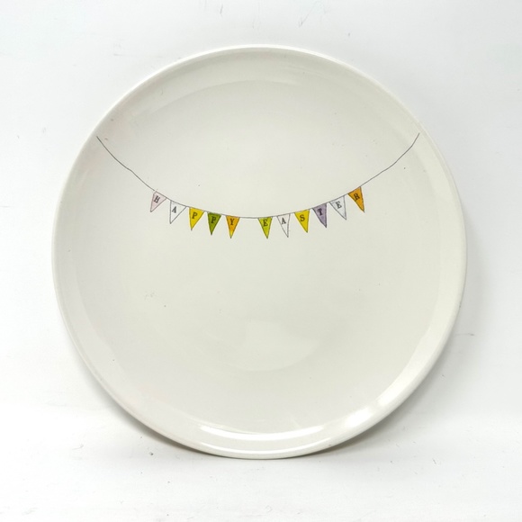 Rae Dunn Set of 4 Easter/Spring Appetizer/Dessert Plates With Easter Designs - Picture 4 of 10